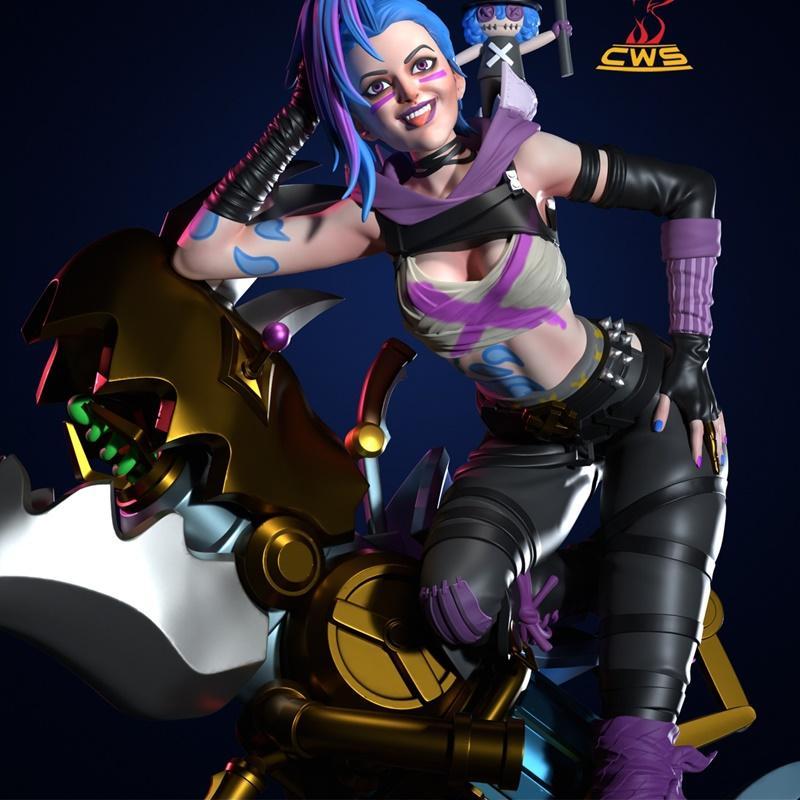 CW工作室 - 云顶之弈 - 独角兽Jinx 3D打印模型|CW Studio – Arcane – Jinx – 3D Print Model STL