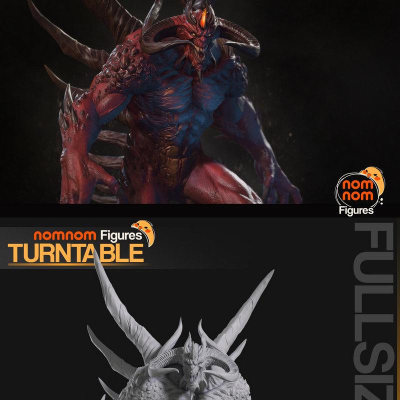 NomNom工作室出品：暗黑之主——恶魔猎手3D打印模型|NomNom Figures – The Dark Lord – Diablo – 3D Print Model