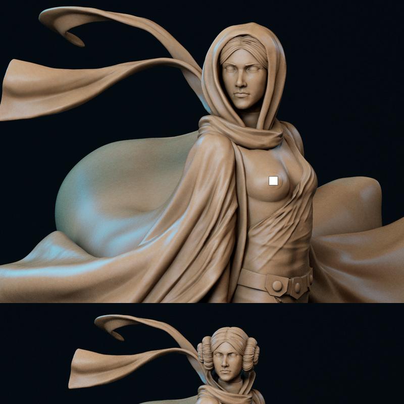 CA 3D工作室打造的莱娅公主3D打印模型|CA 3D Studios – Princess Leia NSFW – Star Wars – 3D Print Model