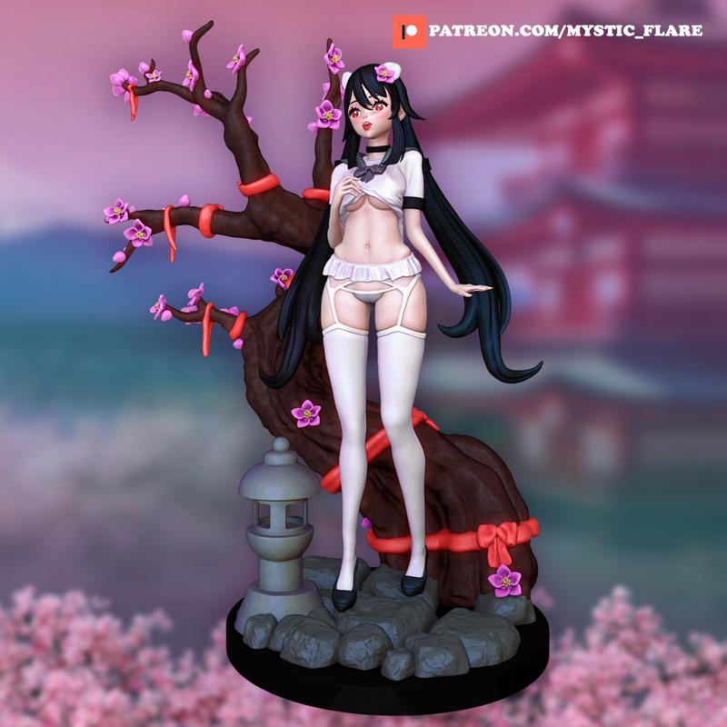 神秘光芒——动漫少女3D打印模型|Mystic Flare – Anime Girl – 3D Print Model