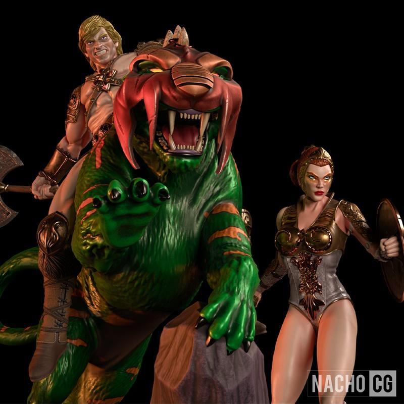 MOTU角色3D打印模型雕塑|Fan Art – The Good Guys MOTU – Diorama – 3D Print Model STL