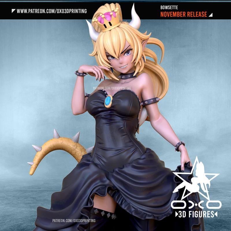 OXO3D Bowsette 3D打印模型|OXO3D Figures – Bowsette – 3D Print Model STL