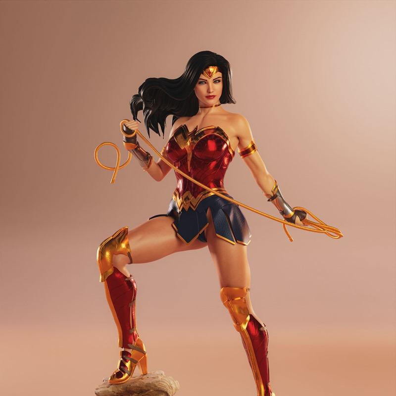 Abe3D - 亚马逊女战神 - 3D打印模型|Abe3D – Wonder Woman – 3D Print Model STL