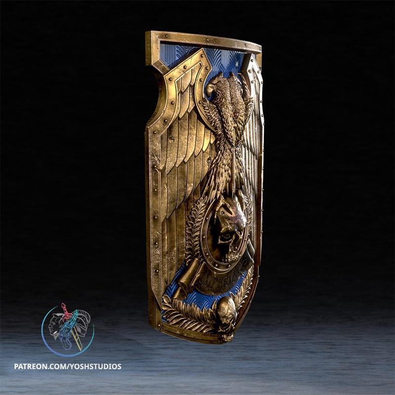 战锤盾牌 - 3D打印模型|Warhammer Shield – 3D Print Model STL