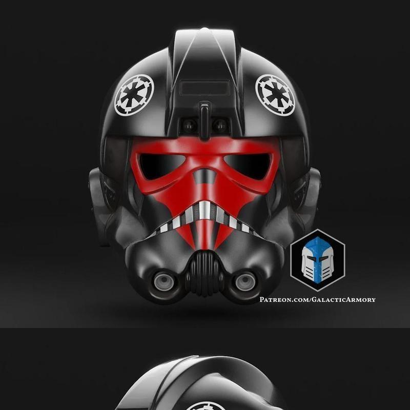 银河军械库 Tie Fighter 战斗飞行员头盔 3D打印模型|Tie Fighter Pilot Helmet V1 – Galactic Armory – 3D Print Model STL