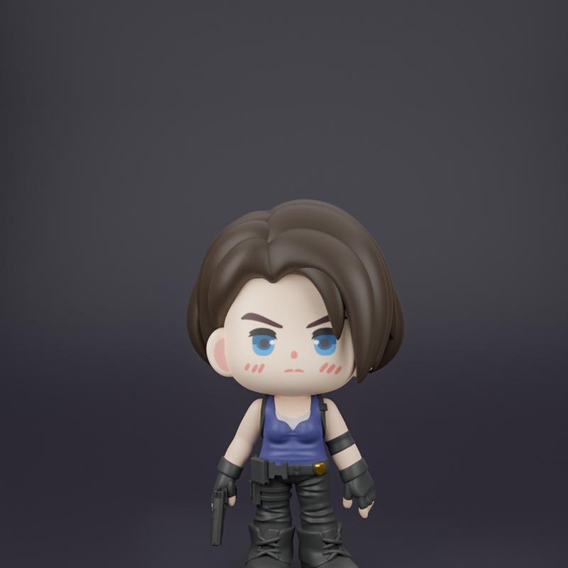 Chibit 071 – 《生化危机》杰尔·瓦伦蒂娜 3D打印模型|Chibit 071 – Jill Valentine – 3D Print Model