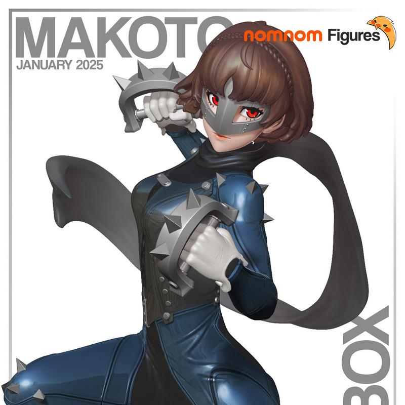 NomNom模型 | 《女神异闻录5》玛尔科·日置 3D打印人偶|NomNom Figures – Makoto Nijima – Persona 5 – 3D Print Model
