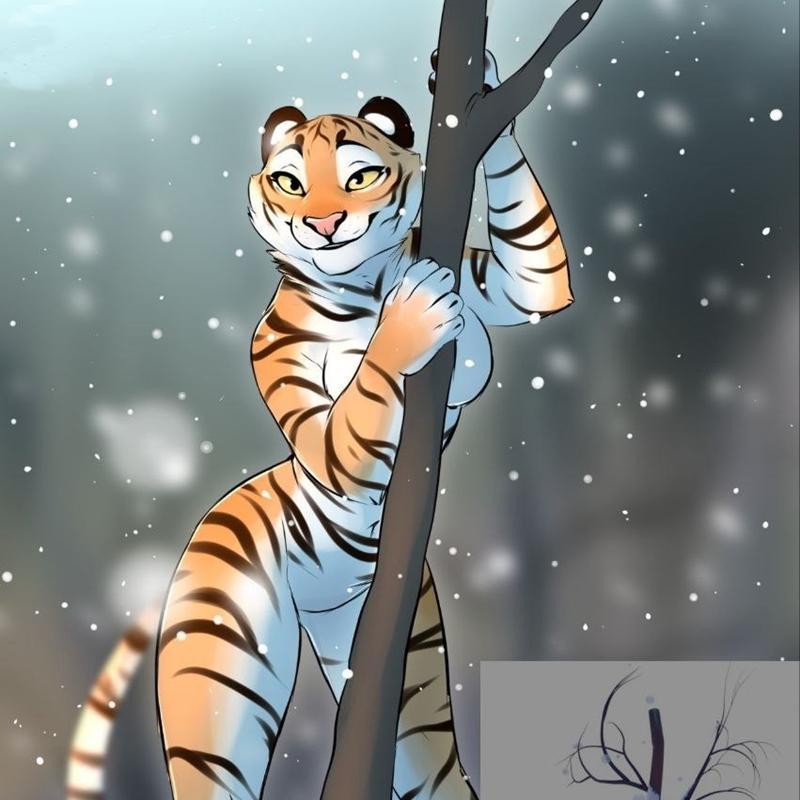 3D打印模型：Furry Tiger|Furry Tiger – 3D Print Model STL