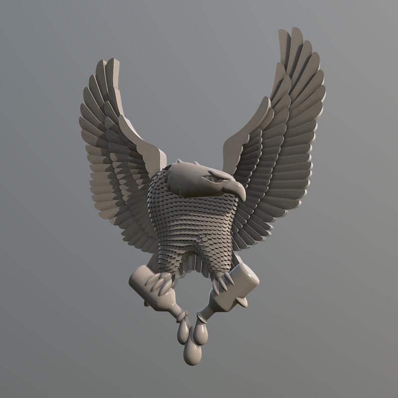 鹰族模型：Eagle 3D打印雕塑|Eagle – 3D Print Model STL