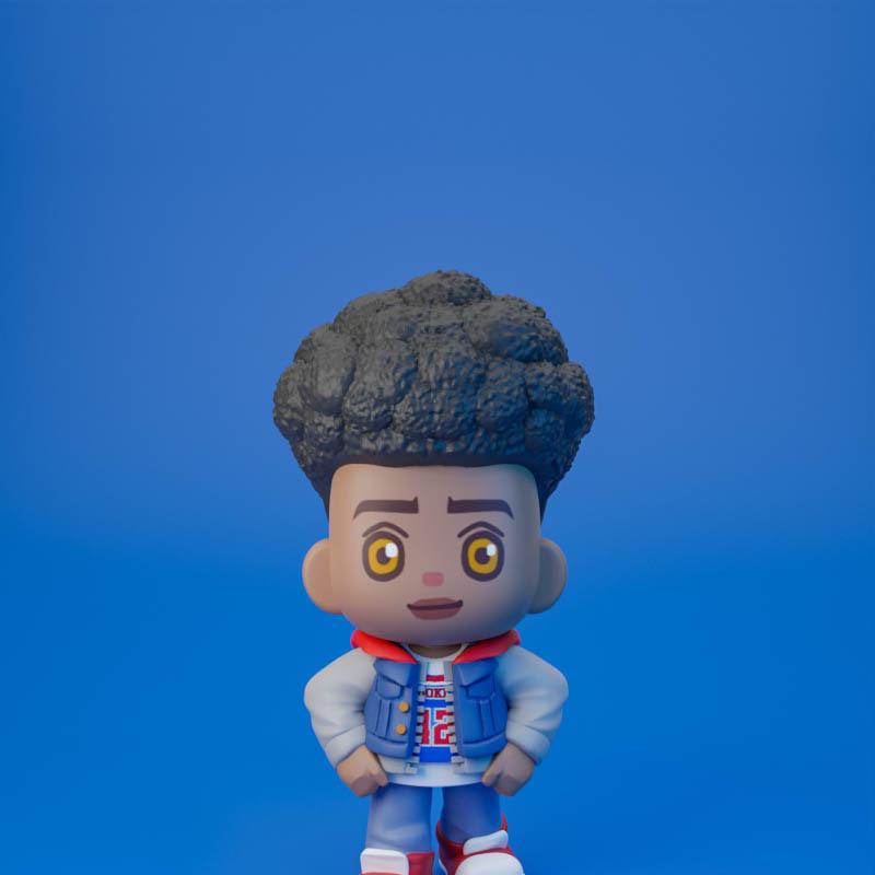 Chibit 047 - 美力莫尔斯 - 3D打印模型|Chibit 047 – Miles Morales – 3D Print Model