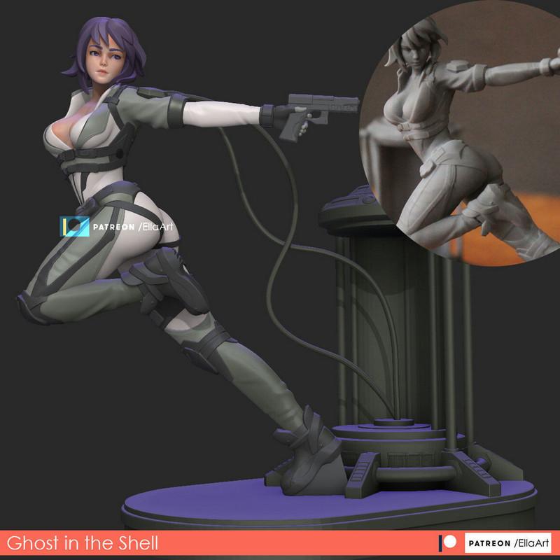 《攻壳机动队 3D打印模型》|Ghost in the Shell – Version 1 – 3D Print Model