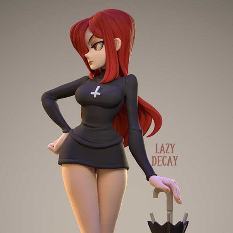 LazyDecay – Parasoul – 3D打印模型|LazyDecay – Parasoul – 3D Print Model STL