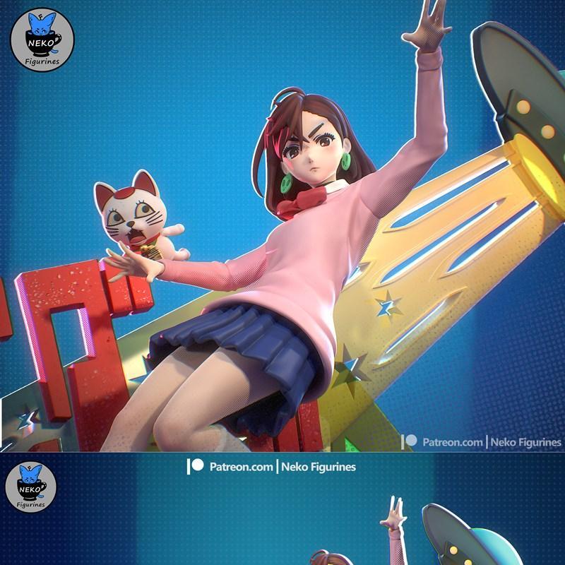 Dandadan 母亲阿雅塞 3D打印模型|Neko Figurines – Dandadan – Momo Ayase – 3D Print Model STL