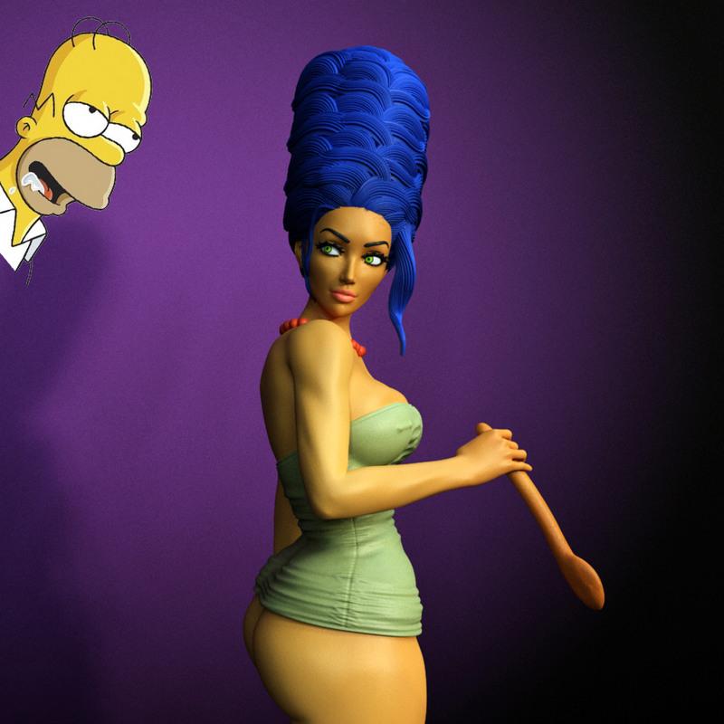 辛普森一家 3D打印模型|Marge Simpson – 3D Print Model