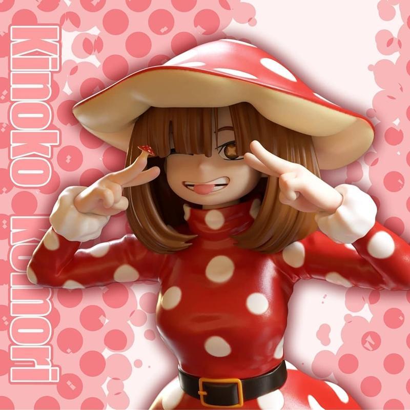 kinoko komori - boku no hero - 3d打印模型|Kinoko Komori – Boku no Hero – 3D Print Model STL