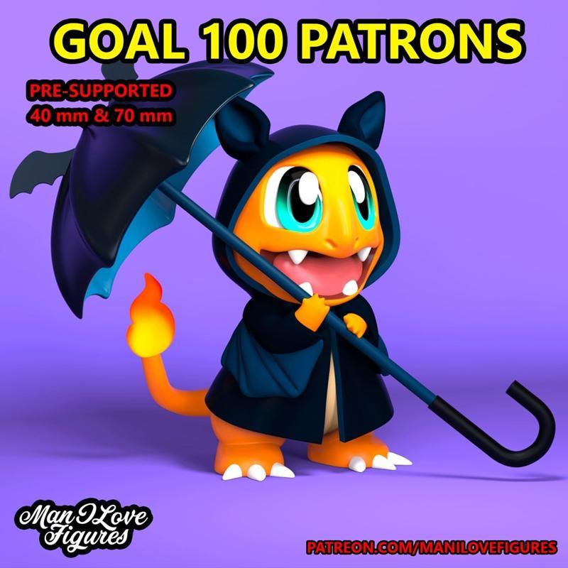 我爱的图鉴——火红小火龙 3D打印模型|Man I Love Figures – Charmander – 3D Print Model STL