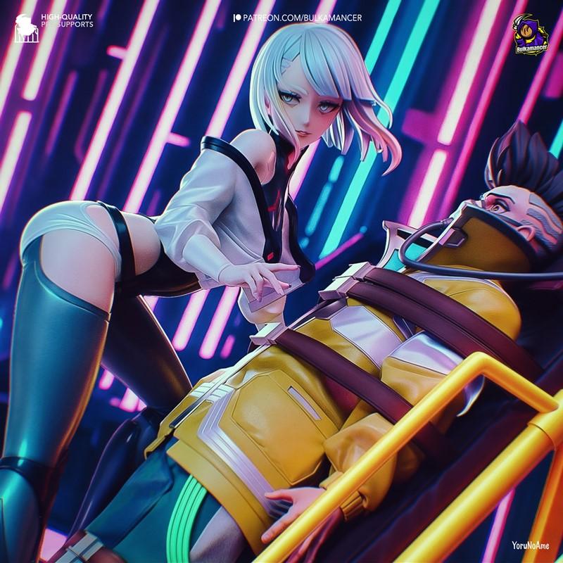 Bulkamancer雕塑作品：《Edgerunners》中Lucy与David的3D打印模型|Bulkamancer Sculpts – Edgerunners – Lucy and David – 3D Print Model STL