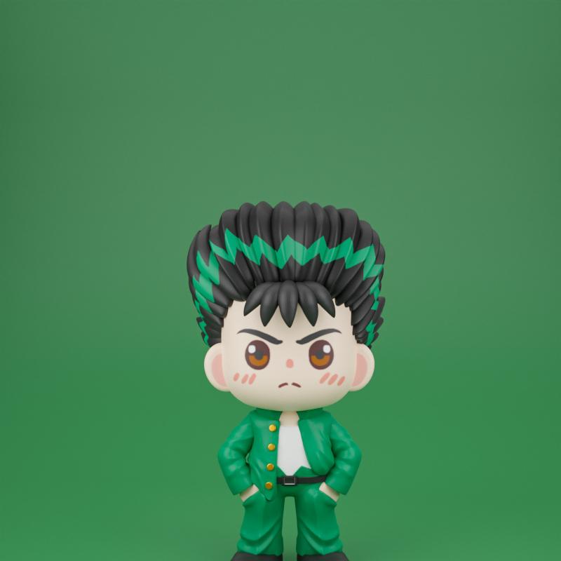 Chibit 037 – 乌丸大神 – 3D打印模型|Chibit 037 – Yusuke Urameshi – 3D Print Model