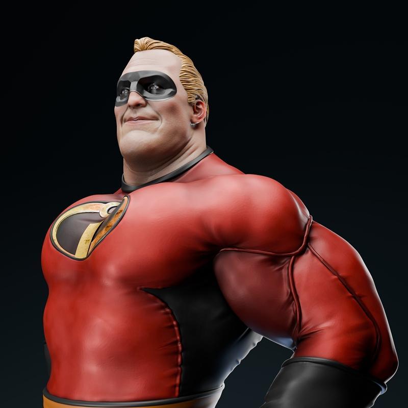 无敌铁金刚 3D打印模型|Mr. Incredible – 3D Print Model STL