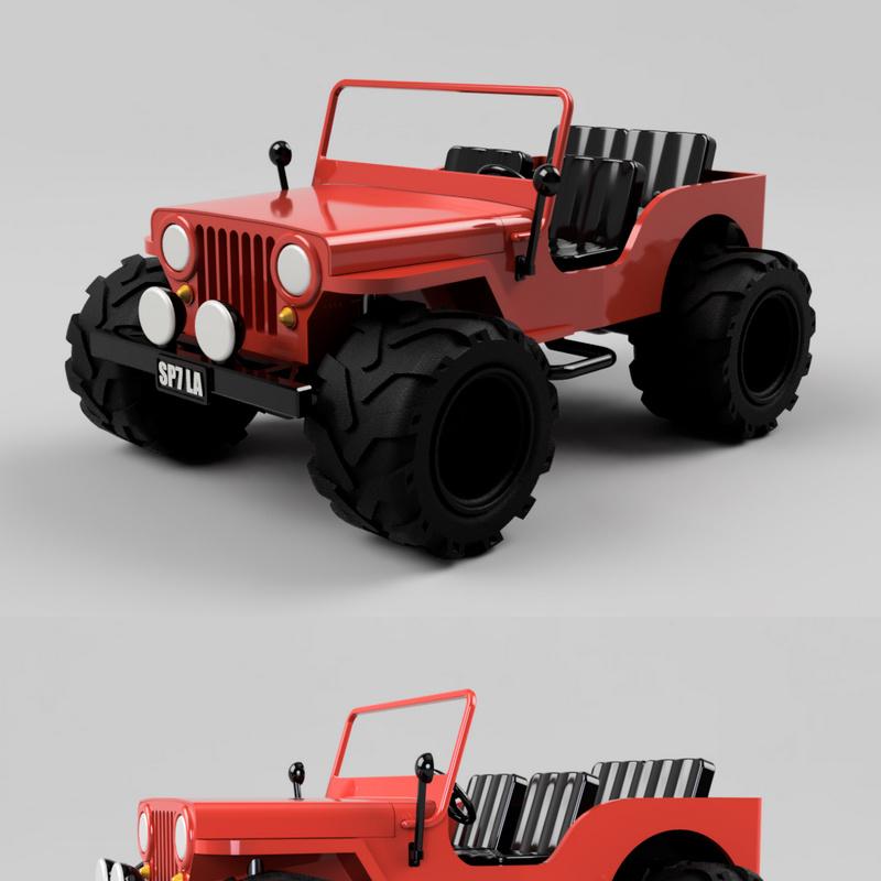 1944威尔斯吉普 3D打印模型|Custom 1944 Willys Jeep – 3D Print Model