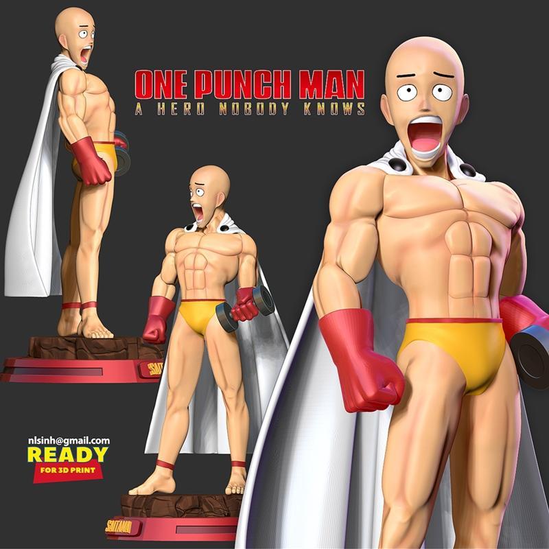 埼玉——一拳超人——3D打印模型|Saitama – One-Punch Man – 3D Print Model STL