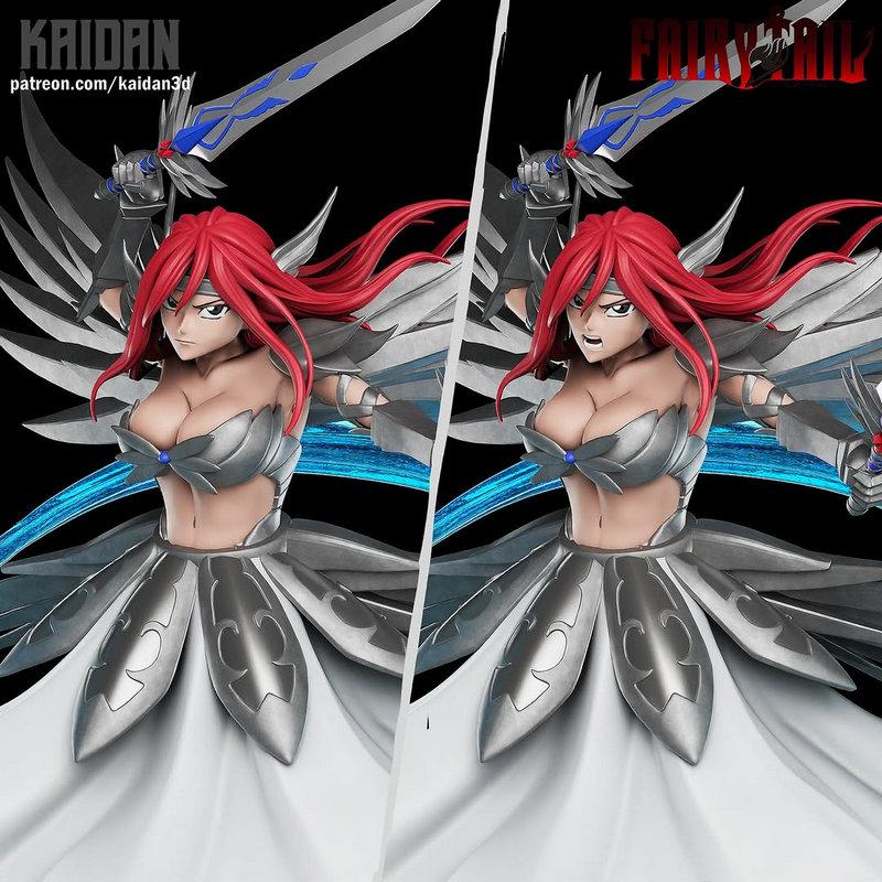 《妖尾》埃兹拉·斯卡雷特 3D打印模型|Erza Scarlet – Fairy Tail – 3D Print Model