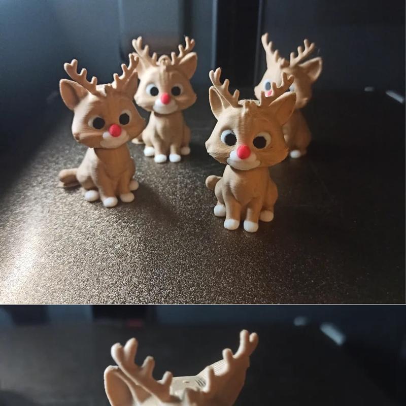 红鼻子小鹿罗德里克 3D打印模型|Red – Nosed Cat Rudolph – 3D Print Model STL