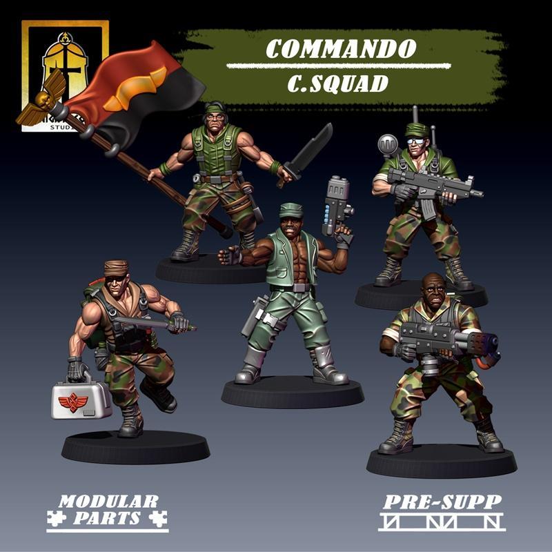 Commando - Command Squad - 3D打印模型|Commando – Command Squad – 3D Print Model STL