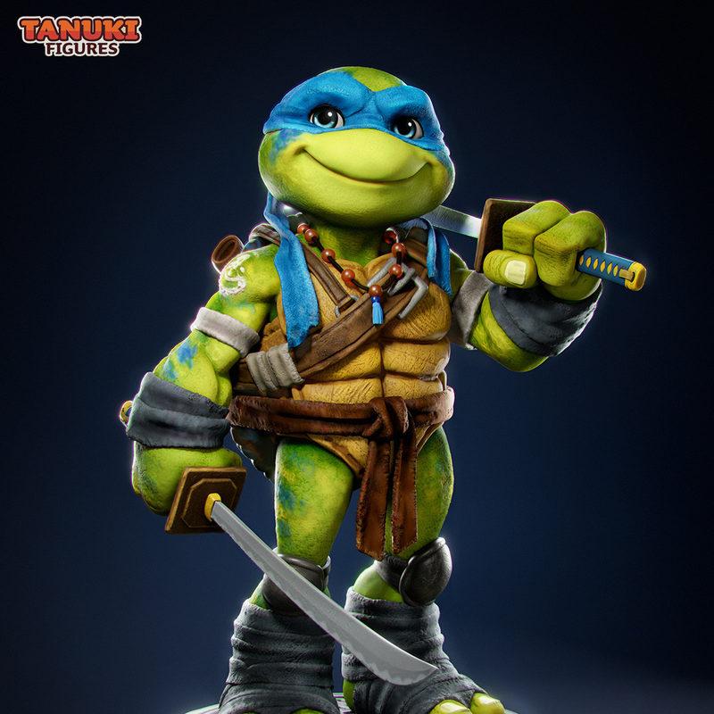 乐高忍者3D打印模型|Tanuki Figures – Leonardo – TMNT – Toon – 3D Print Model