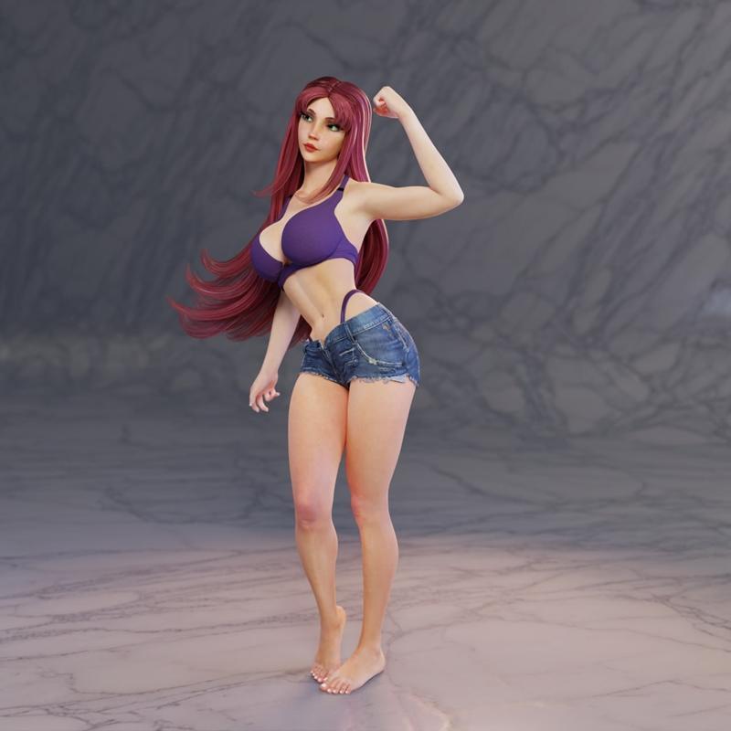 星火 – 3D打印模型 – 《星火》角色造型|Starfire – 3D Print Model STL