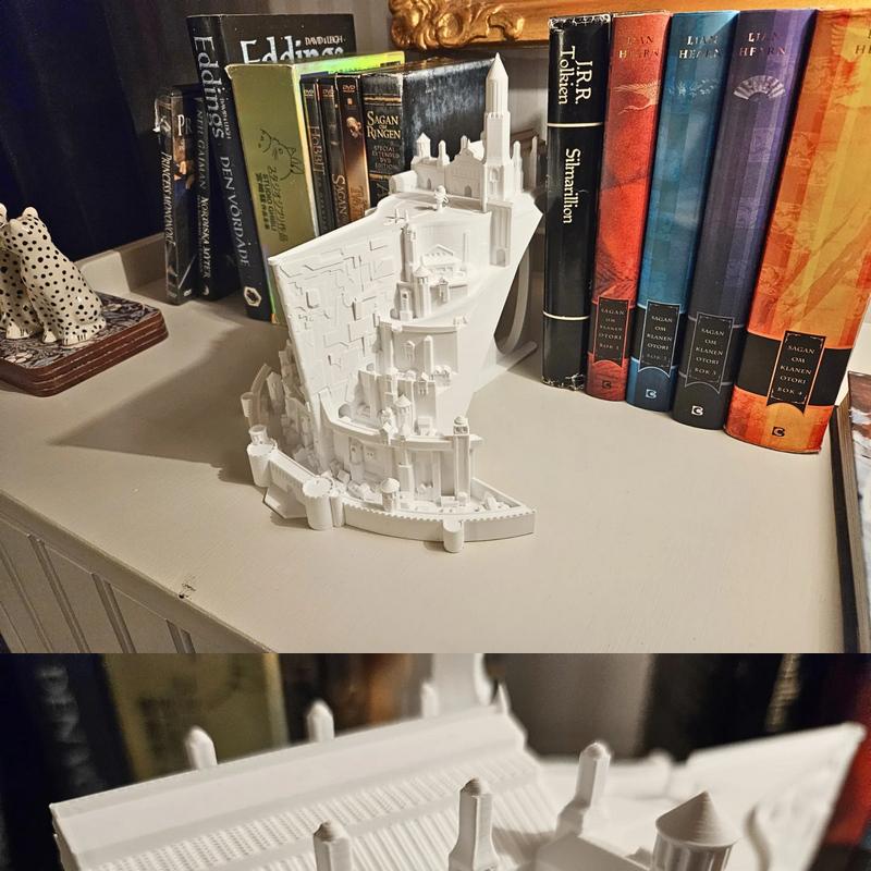 巴尔多尔之都——Minas Tirith书屋纪念3D打印模型|Bambu Tirith – A Minas Tirith Book Nook Tribute – 3D Print Model