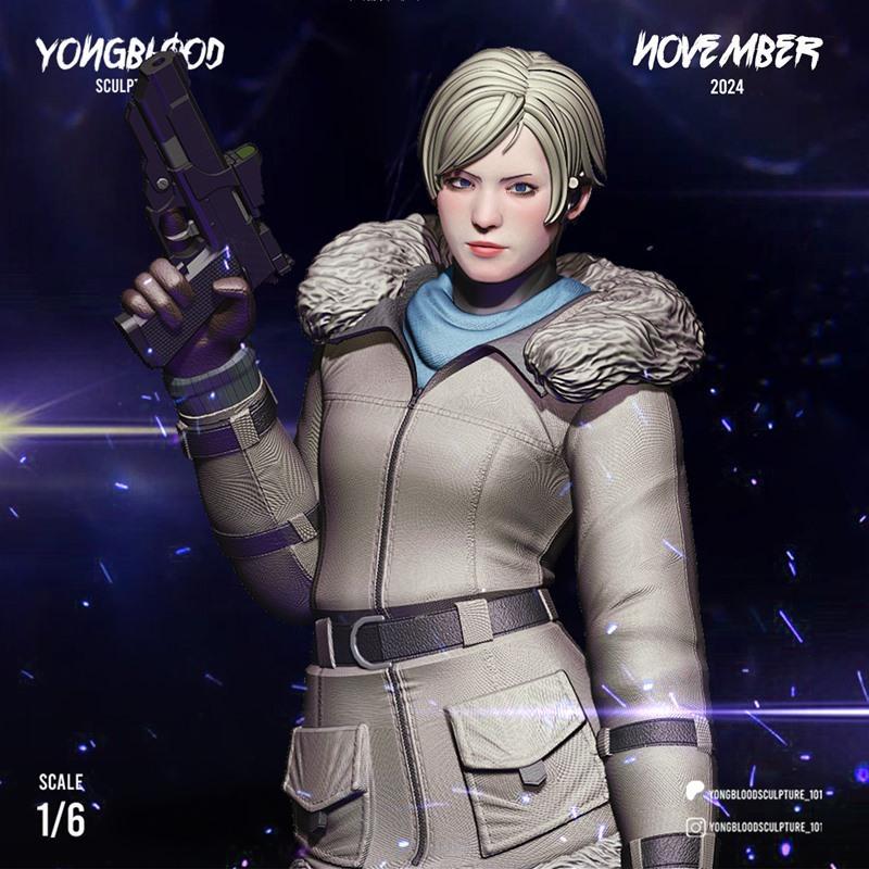 永血雕塑 - 舒莉·比金 - 3D打印模型|Yongblood Sculpture – Sherry Birkin – 3D Print Model STL