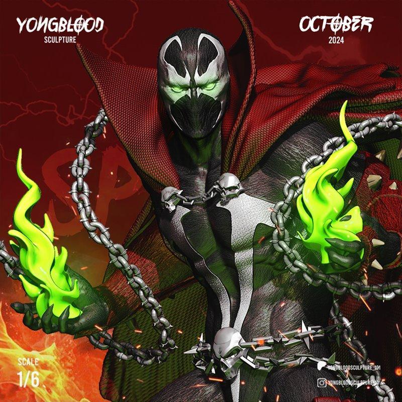 永血雕塑 - 斯潘 - 3D打印模型|Yongblood Sculpture – Spawn – 3D Print Model STL