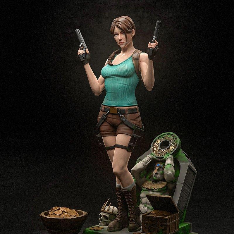 莉娜·克罗夫特 3D打印模型|h3LL creator – Lara Croft – 3D Print Model STL