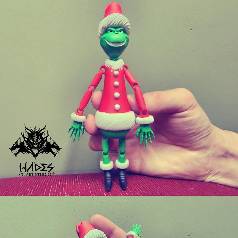 3D打印模型：圣诞反派格林奇  
（注：根据“Grinch Santa Claus”解析，作品为《格林奇》相关，角色为格林奇，结合3D打印模型属性，拟定中文标题）|Grinch Santa Claus – 3D Print Model STL
