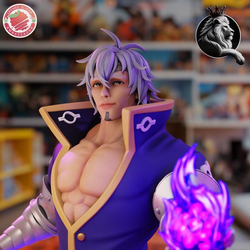 狮域：七宗罪——艾斯塔罗斯萨 3D打印模型|LionRealm – The Seven Deadly Sins – Estarossa – 3D Print Model