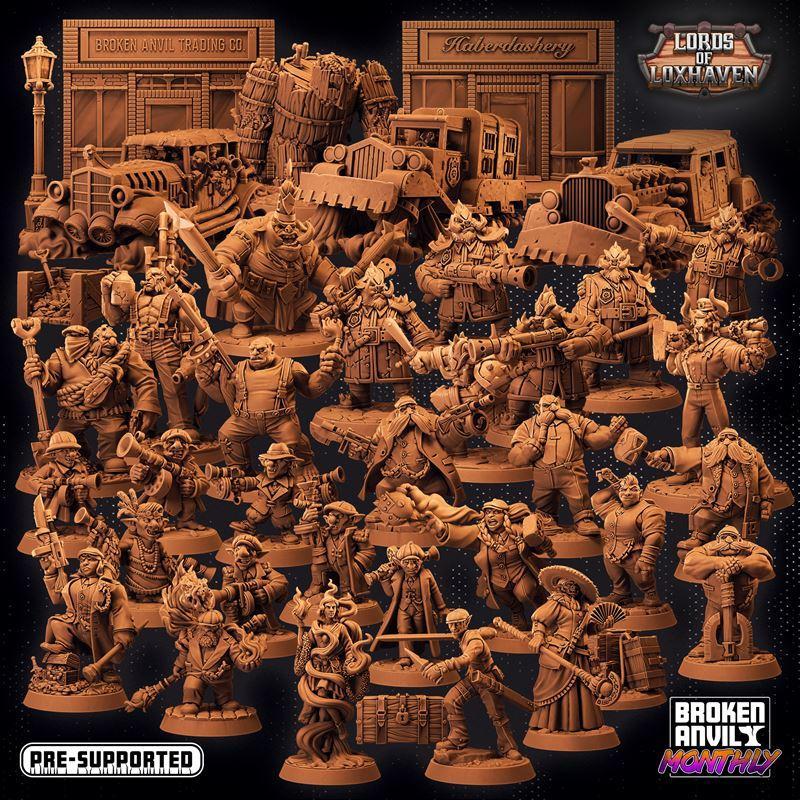 洛克斯港的领主 3D打印模型|Broken Anvil Miniatures – Lords of Loxhaven September 2022 – 3D Print Model STL