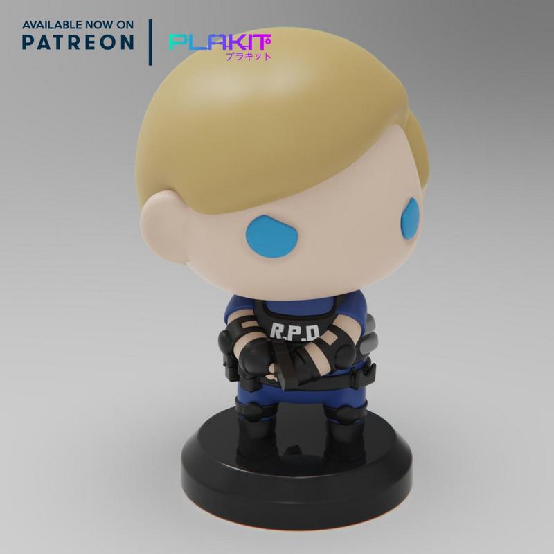 PlaKit - 生化危机2 - 伦兵 - 3D打印模型|PlaKit – Resident Evil 2 – Leon – 3D Print Model