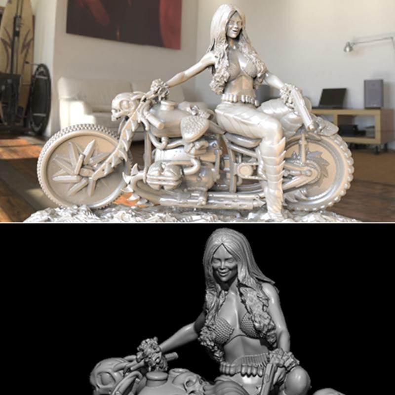 Walades Studio - 恶魔骑师 - 3D打印模型|Walades Studio – Demon Biker – 3D Print Model STL