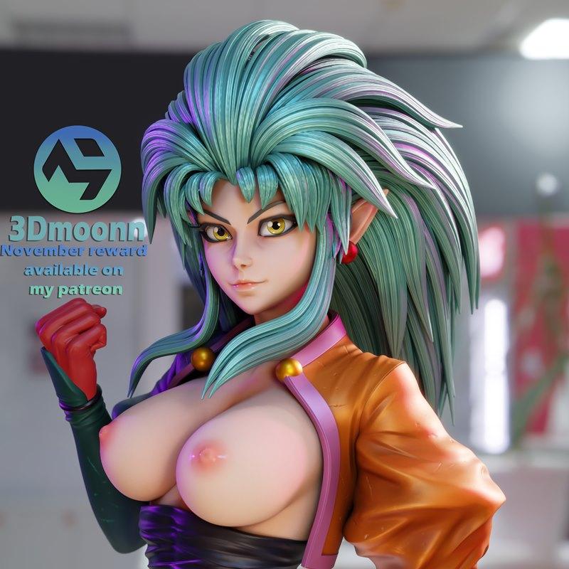 3D打印模型：Ryoko Hakubi角色造型|3Dmoonn – Ryoko Hakubi – 3D Print Model STL