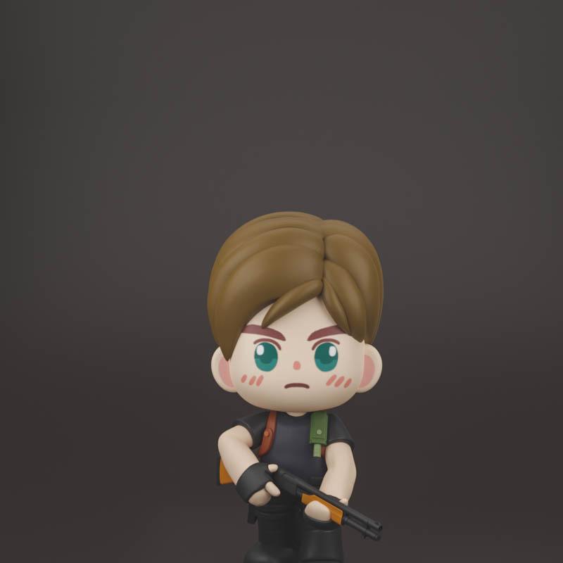 Chibit 009 伦纳德·肯尼迪 3D打印模型|Chibit 009 – Leon Kennedy – 3D Print Model