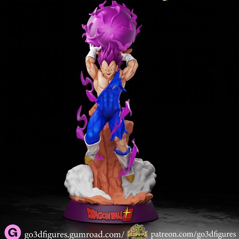 Go3DFigures- Vegeta Ego - 3D打印模型|Go3DFigures – Vegeta Ego – 3D Print Model STL