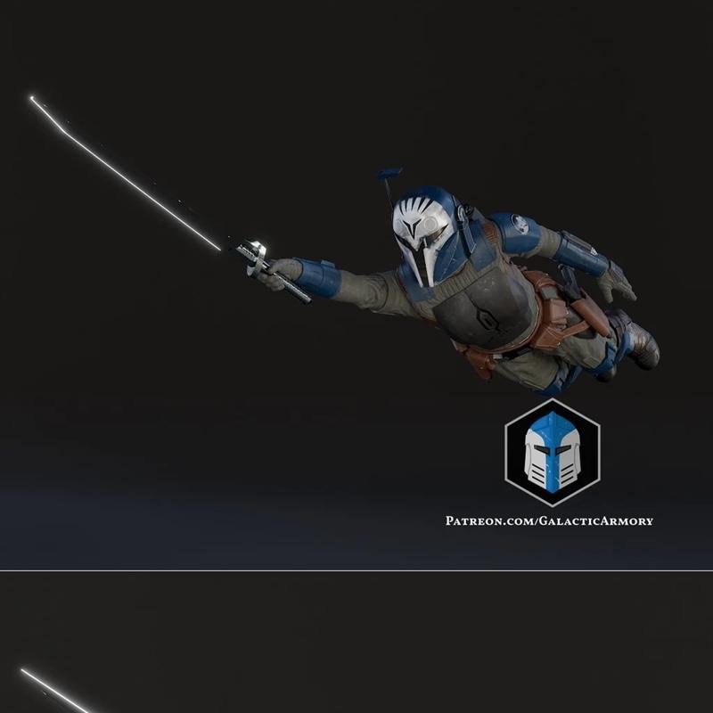 博·卡坦3D打印模型-姿态3|Bo Katan Figurine – Pose 3 – 3D Print Model STL