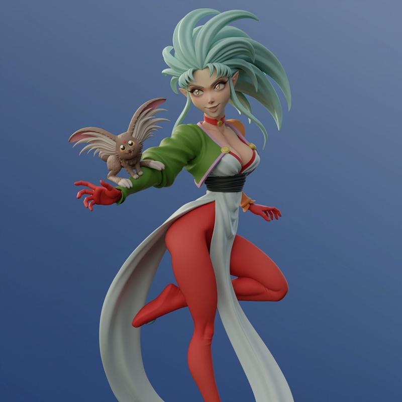 Dinamuuu3D - 《瑞月》3D打印模型|Dinamuuu3D – Ryoko Hakubi – 3D Print Model STL