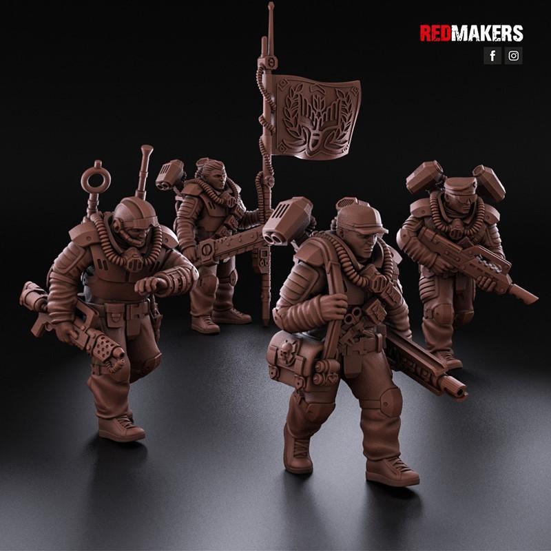 空中部队——指挥小队——3D打印模型|Airborne Division – Command Squad – 3D Print Model STL