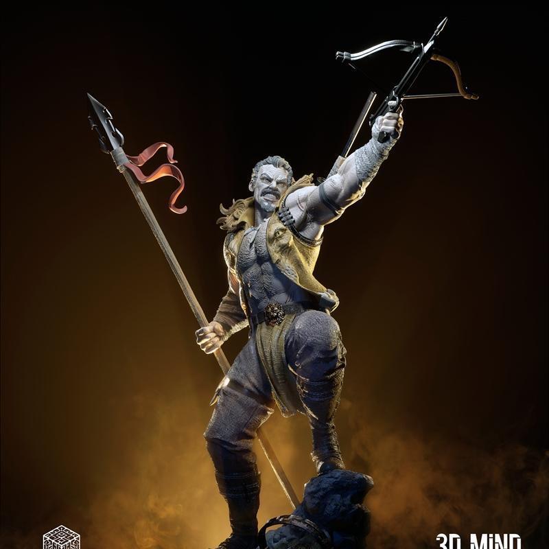3D打印模型：Kraven 3D打印角色模型|3D Mind – Kraven – 3D Print Model STL
