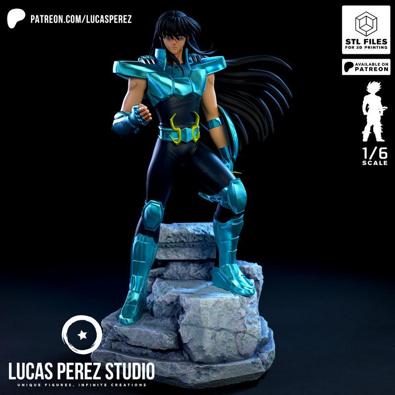 圣斗士星矢 修罗 3D打印模型|Shiryu – Saint Seiya – 3D Print Model