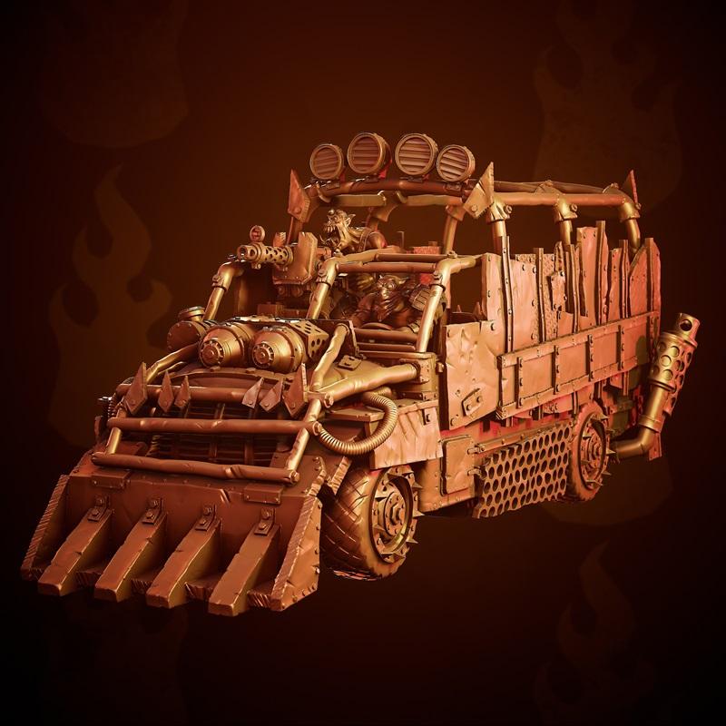 MrModulork orc战斗巴士 3D打印模型|MrModulork – Orc Battle Bus – 3D Print Model STL