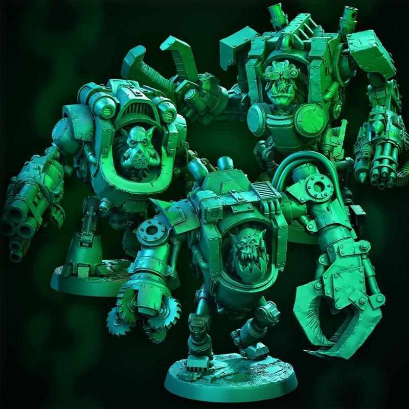 MrModulork创作的《博尔克兽》3D打印模型|MrModulork – Borg Orc Ladz – 3D Print Model STL