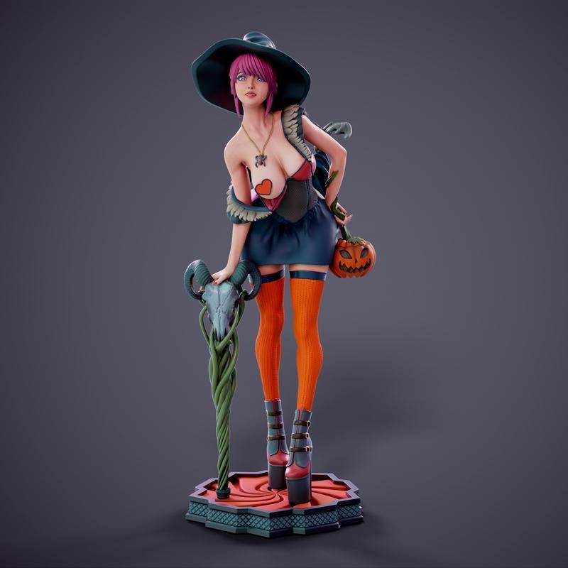 Chagarin - 万圣节女巫 - 3D打印模型|Chagarin – Halloween witch – A – 3D Print Model STL
